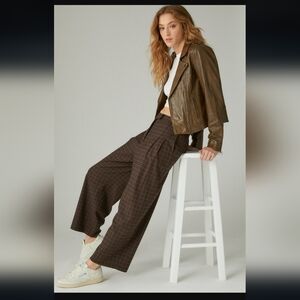 Lucky Brand Menswear Pleated Plaid Trousers Size Small